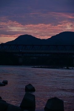 夕陽。