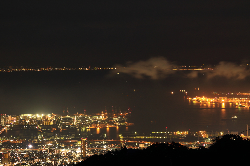 神戸港の夜景