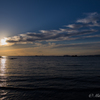 真名瀬海岸の夕陽