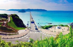 初の角島大橋にて！