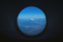 飛行機の中から富士山っっ!!!
