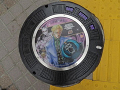 ジョジョマンホール　7.吉良吉影：仙台一番町一番街商店街内「むかでや」周辺