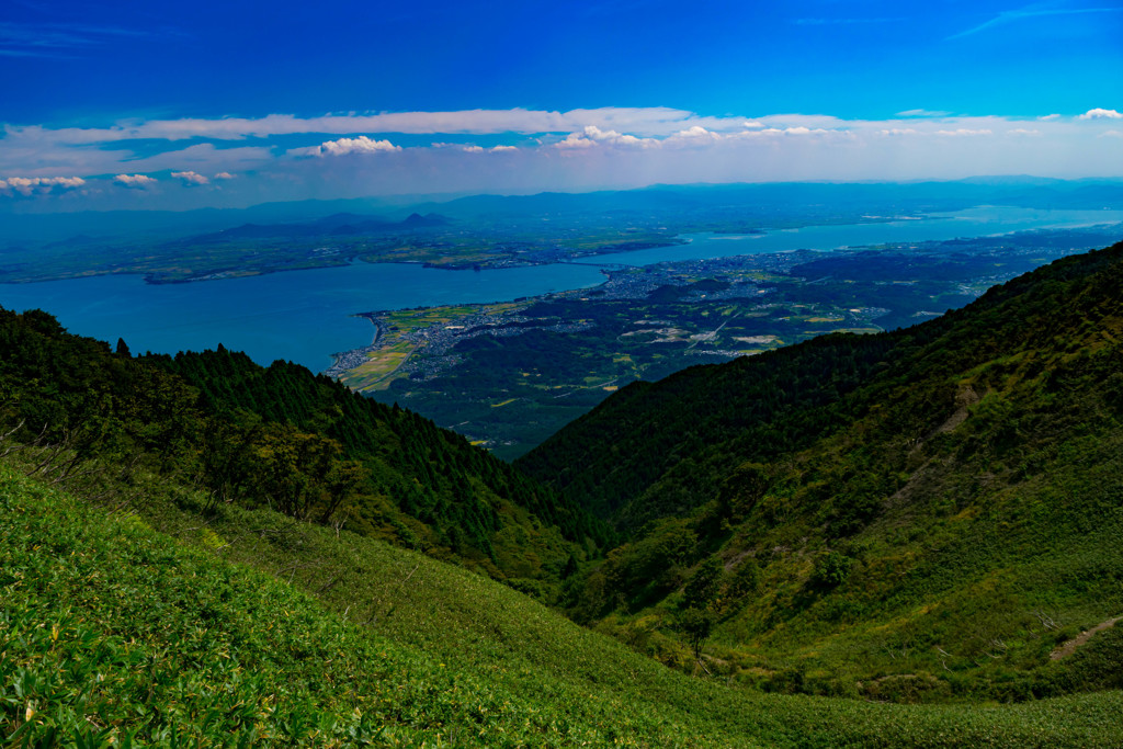 山からの琵琶湖
