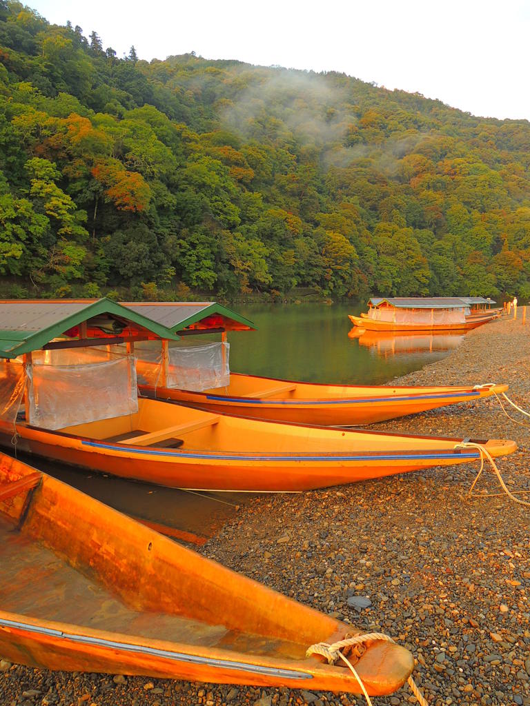 嵐山朝の風景