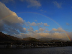 嵐山の虹