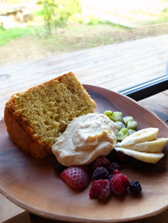 豆腐クリームのシフォンケーキ