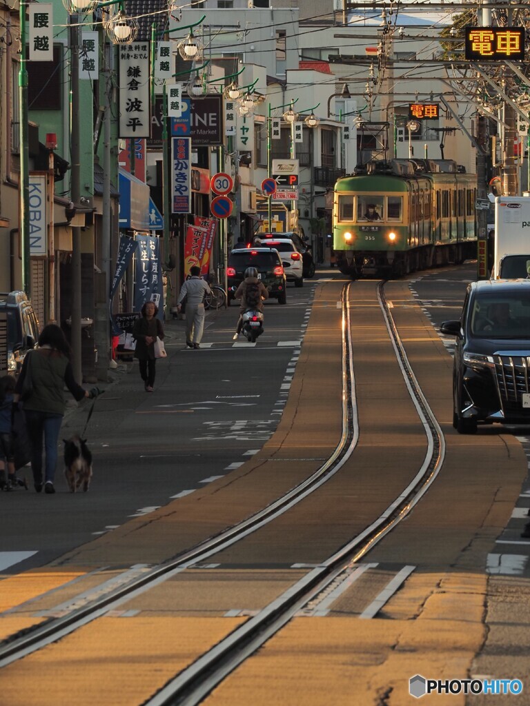 夕方の散歩道。