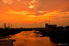 Osaka sunset 大和の流れ