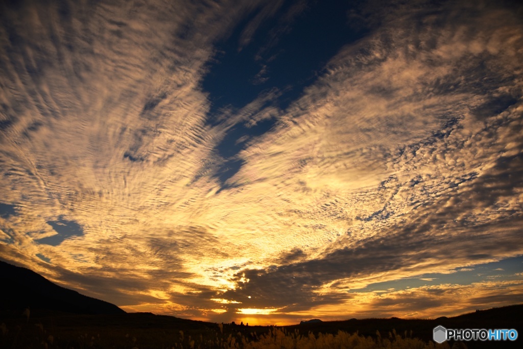曽爾高原の夕日