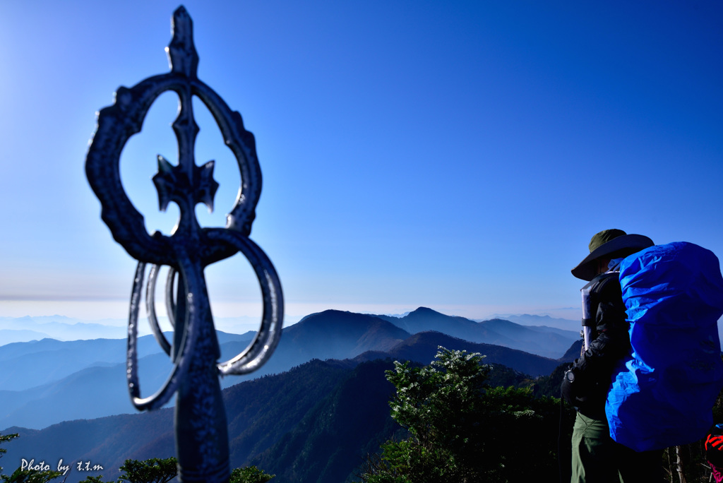 近畿最高峰 八経ヶ岳山頂にて