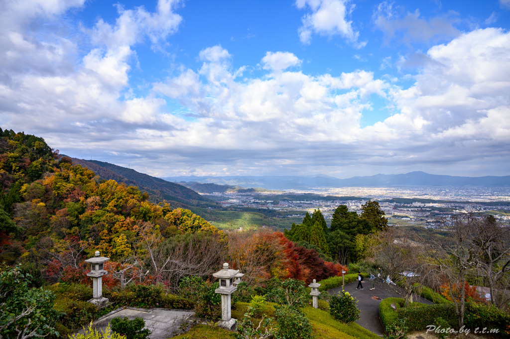 善峯寺から京都を一望