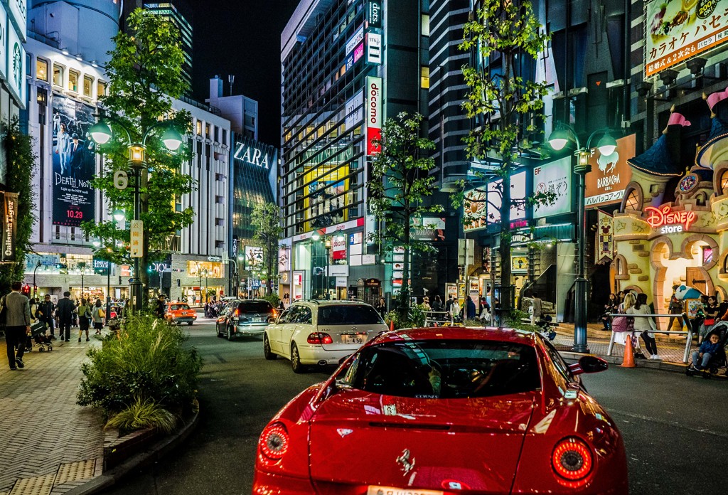 渋谷公園通りの夜景