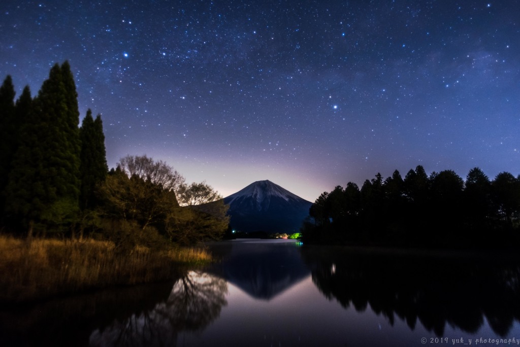 湖畔の天の川
