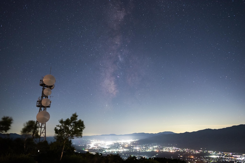 陣馬形山の夜景