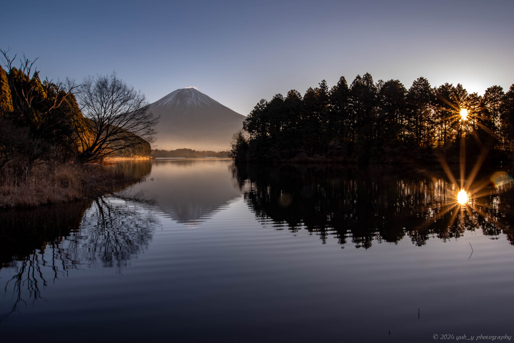 湖面の光