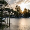兼六園の夕陽