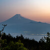 日の出前、だるま山高原から