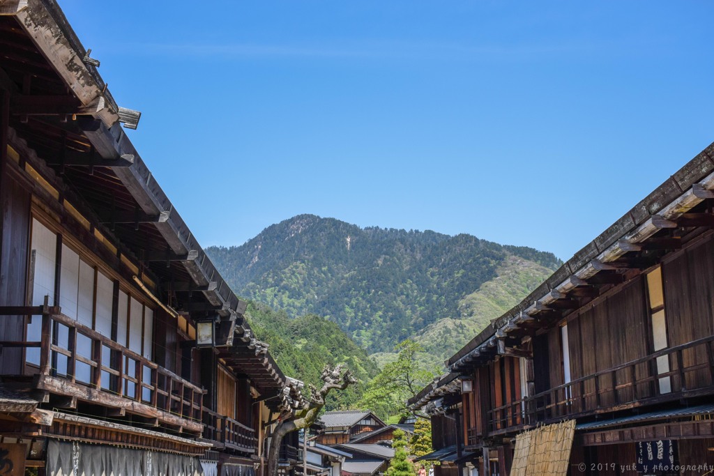 妻籠宿の青空