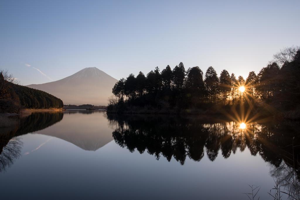 田貫湖の朝陽