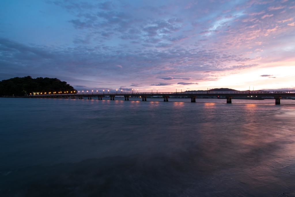 三河湾の夕焼け