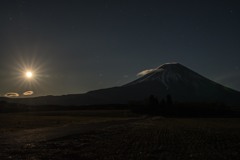 月夜の富士