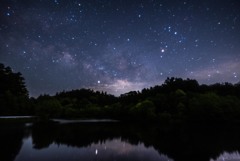 山あいの星空