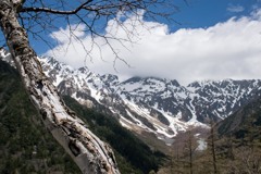 穂高連峰を望む