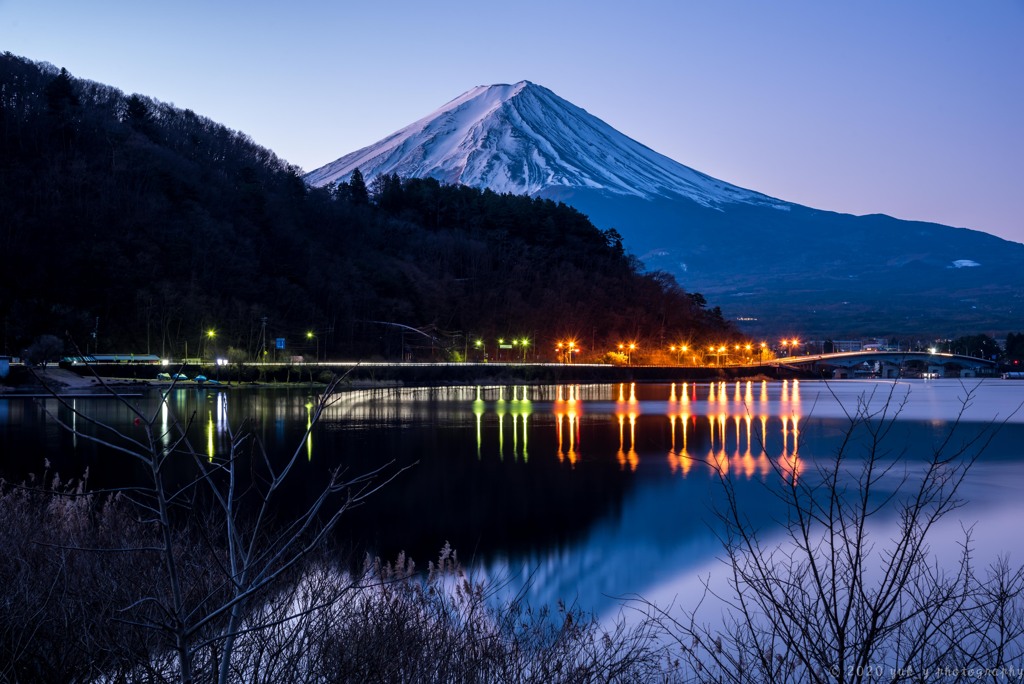 河口湖の湖面