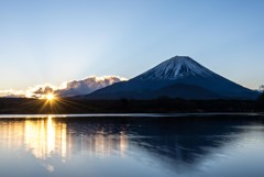 精進湖の日の出