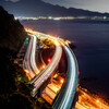 薩埵峠の光跡