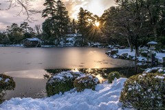 兼六園の雪化粧