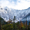 白銀の穂高連峰