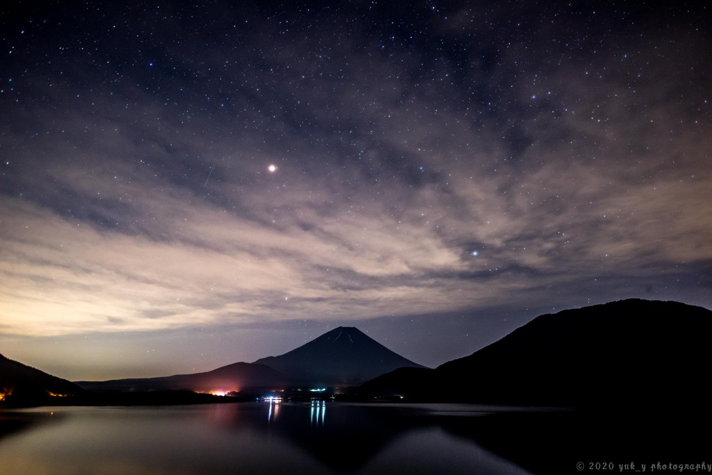 夜空の流れ