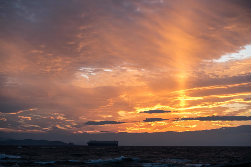 伊良湖岬からの夕焼け