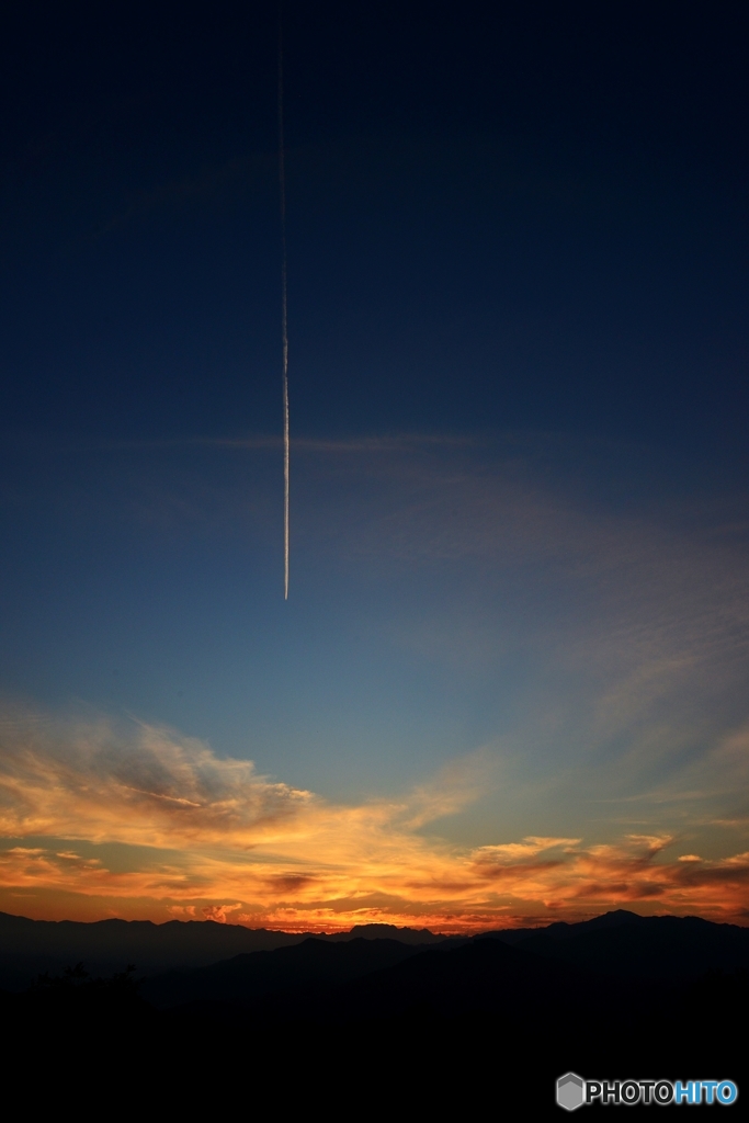 ある日の夕景 ７ 両神山遠望