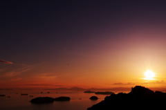 瀬戸内海の夕日