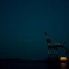 日没後の港