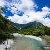 河童橋から望む穂高連峰