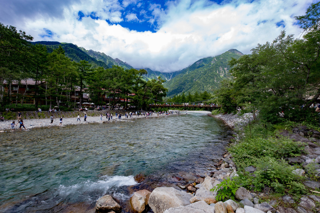 河童橋と穂高連峰