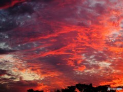 秋の日の夕焼け