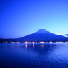 夕暮れの富士山