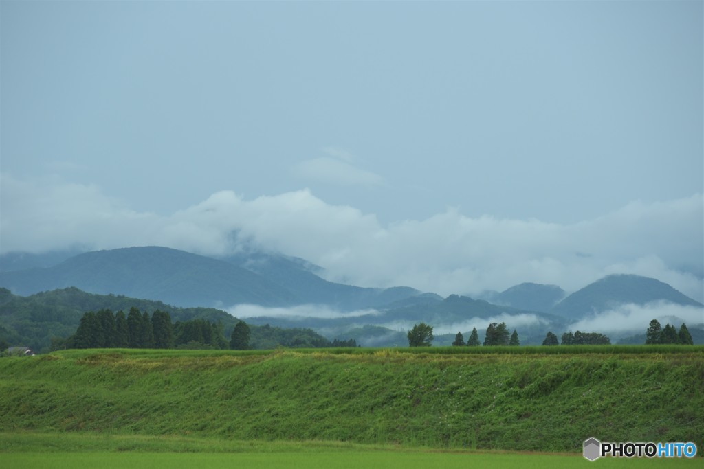 温泉街方向の空