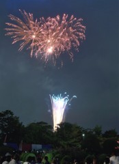 夜空に舞う線香花火