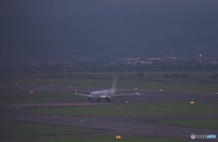 夕暮れの空港