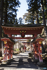 To get under the torii
