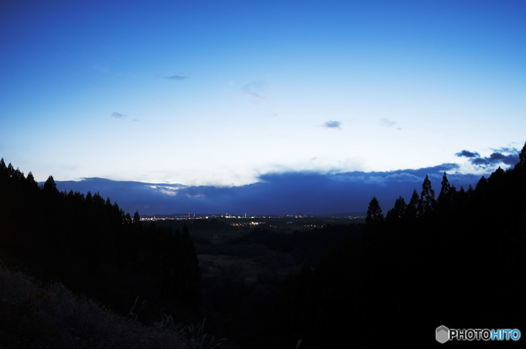 Awesome clouds and night view