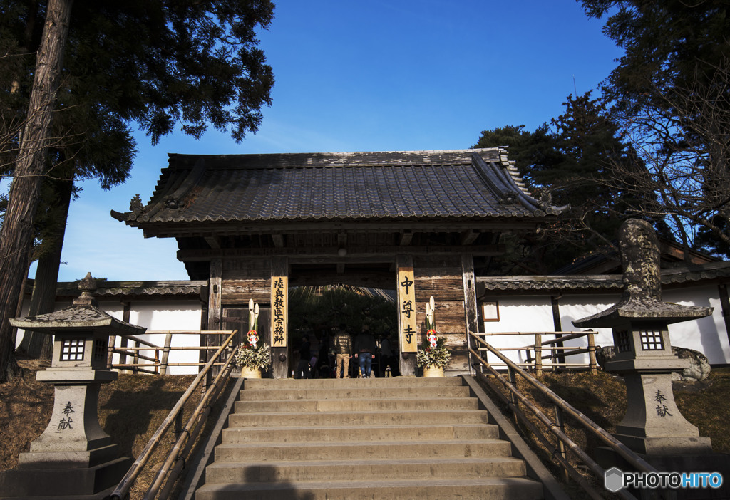 門松がお出迎え