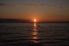 慶野松原夕日