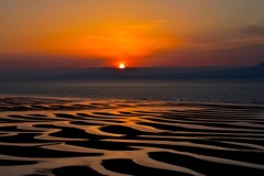 御輿来海岸の夕日