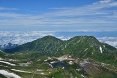 大日連峰とみくりが池